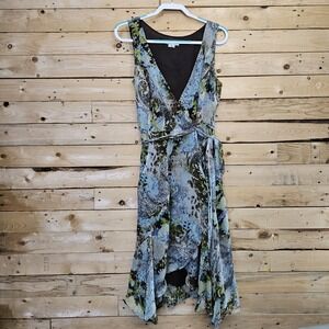 Vintage I.C.E Wrap Dress 10 Silk Grunge Whimsygoth Fairy Witchy Romantic Y2K